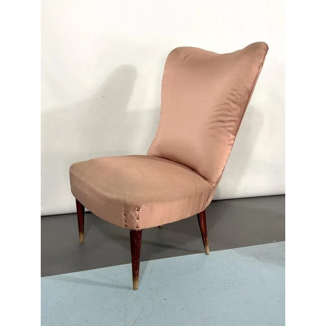 Set of Vintage Italian Pink Club Armchairs, 1950s For Sale - Image 6 of 12