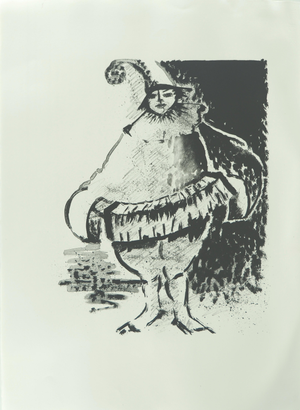 Roger Crusat, La bouffonnerie sans couleur, Lithograph