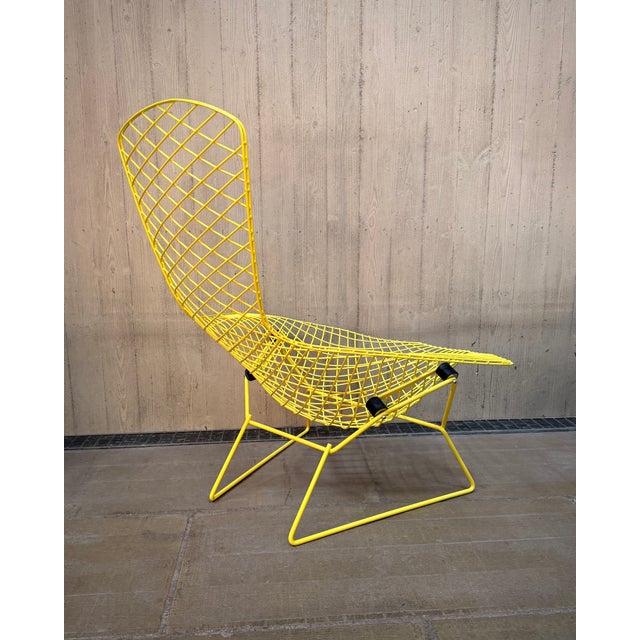 Bird Chair in Sulfur Yellow by Harry Bertoia for Knoll International, 1980s For Sale - Image 6 of 15