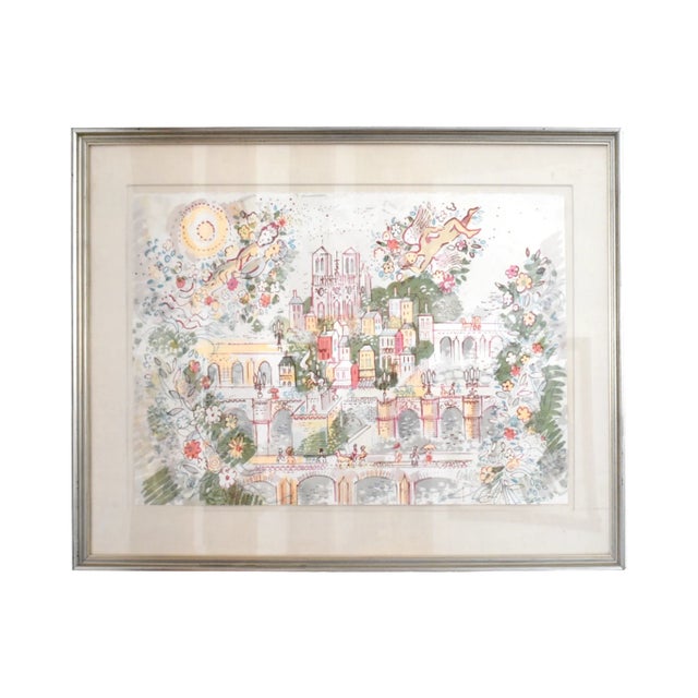 Charles Cobelle Paris Cityscape "Notre Dame" 1978 Lithograph For Sale - Image 13 of 13
