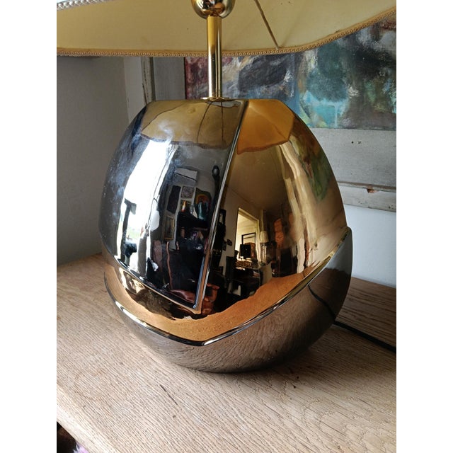 Cream French Ceramic Table Lamp, 1980s For Sale - Image 8 of 17