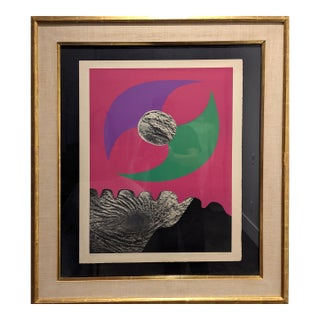 Post Modern Lithograph by French Avant Garde Artist Jean Piaubert For Sale