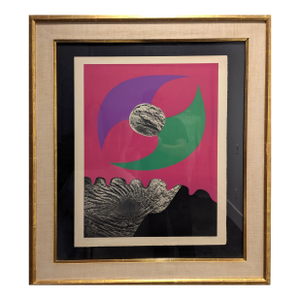 Post Modern Lithograph by French Avant Garde Artist Jean Piaubert
