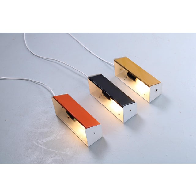 Metal Colored Metal Adjustable Sconces from Anvia, 1960s, Set of 3 For Sale - Image 7 of 15