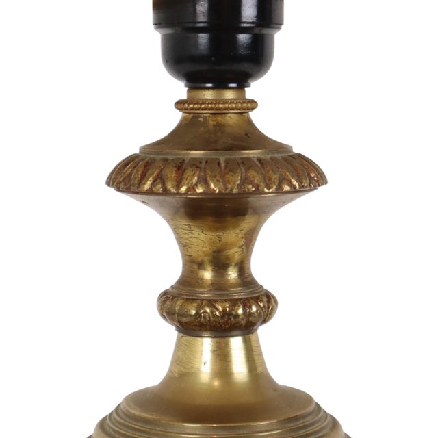 Classic Empire French Brass Table Lamp, 1950s For Sale - Image 6 of 18