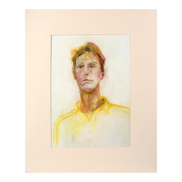 Artist's Self-Portrait in Pastel on Paper by Michael William Eggleston For Sale