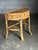 1970s Burnt Bamboo and Rattan Demilune Console Table For Sale In Philadelphia - Image 6 of 12