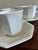 Vintage Johnson Brothers Heritage White Ironstone Cups & Saucers — Set of 10 For Sale - Image 13 of 16