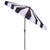 Black Meze 9 Ft Crank Umbrella, Black Cabana Stripe/Brown Pole For Sale - Image 8 of 9