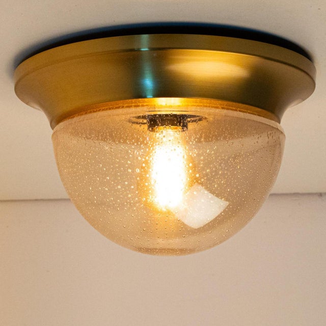 Amber Glass Flush Mount in style of Limburg, 1960s For Sale - Image 15 of 18