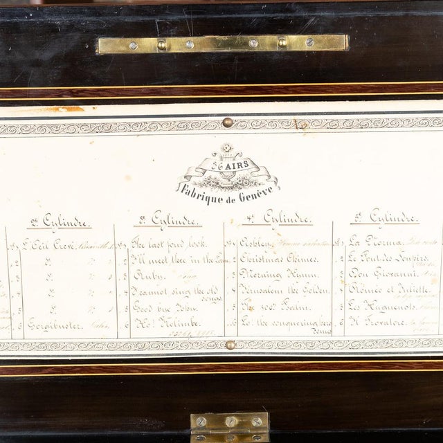 Antique 19th Century Cylinder Music Box from Lecoultre Frères of Geneva, Switzerland, 1880s For Sale - Image 13 of 18