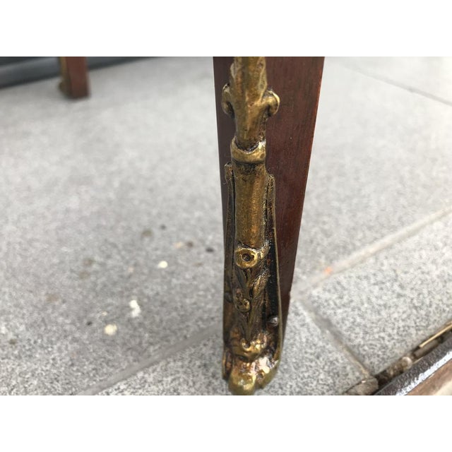 Walnut Table with Brass Applications, 1970s For Sale - Image 15 of 18