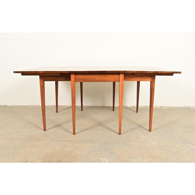Henkel Harris Henkel Harris Federal Solid Walnut Drop Leaf Dining Table, Circa 1960s For Sale - Image 4 of 13