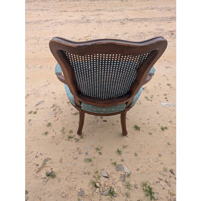 Beautiful caned back chair. Vintage Victorian French provincial style chair. Good condition. Sturdy.
