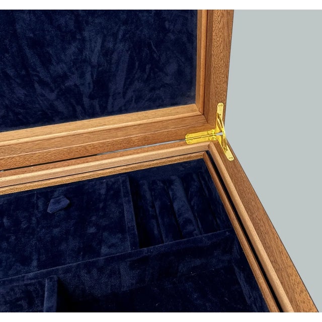 Brown Mahogany Ladys Gentlemans Handmade Jewelry Casket Box Manning Ireland Irish New For Sale - Image 8 of 12