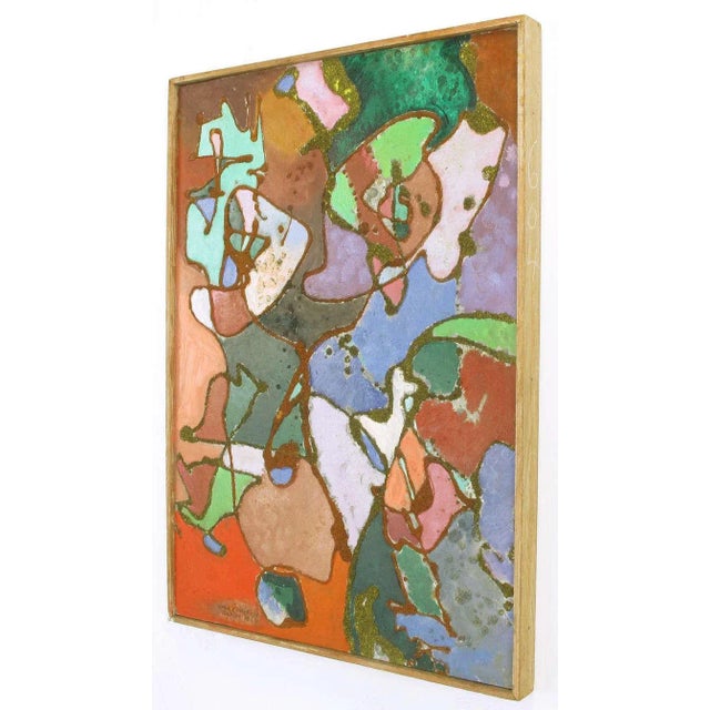 Abstract William H Littlefield (1902-1969) Abstract Mixed Media on Board For Sale - Image 3 of 7