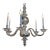 Chapman & Myers for Visual Comfort George II Polished Nickel + Glass Chandelier For Sale