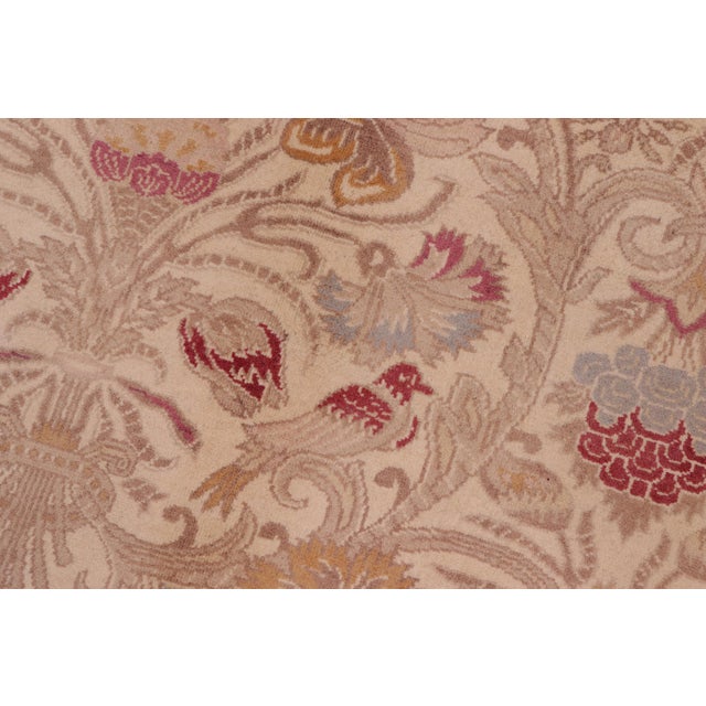 Boho Chic 1900's Pak-Persian Beige/Red Wool Rug - 8'1'' X 10'0'' For Sale - Image 4 of 9