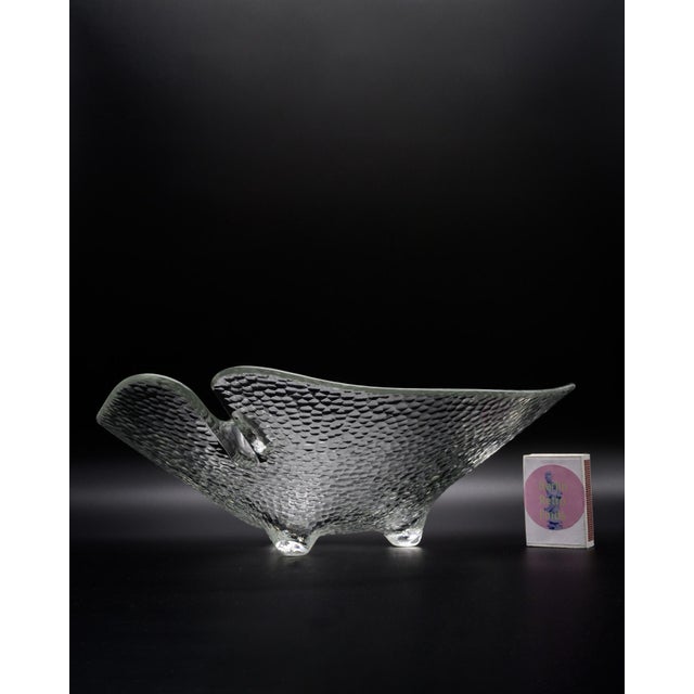 Textured Glass Centerpiece Bowl from Peill & Putzler, Germany, 1970s For Sale - Image 11 of 12