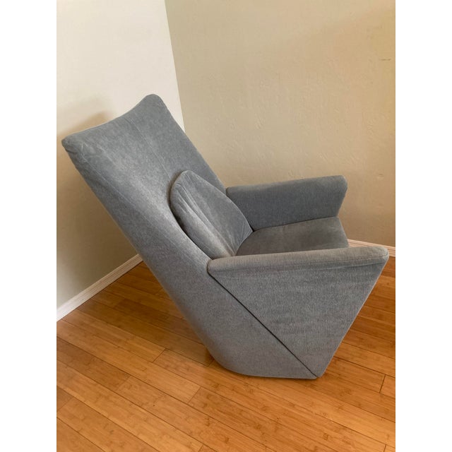 1990s Modern Comfortable Chair & Ottoman For Sale - Image 14 of 14