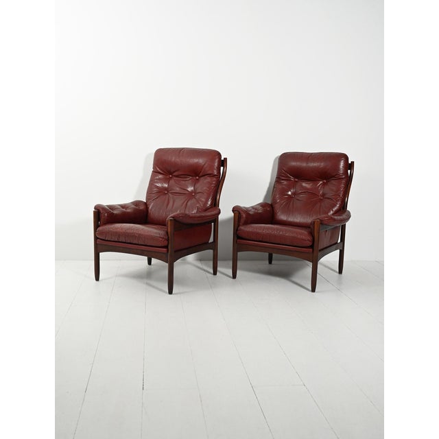 Hoffman Armchairs by Gunnar Kentemöller for Göte Möbler, Sweden, 1970s For Sale - Image 3 of 16