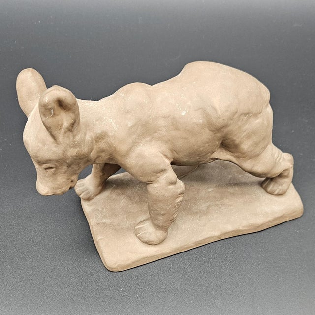 Young Ceramic Bear by Lilli Hummel König for Karlsruher Majolika., 1936 For Sale - Image 4 of 5
