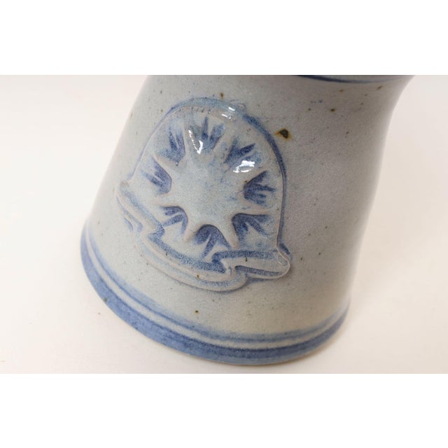 Greige Vintage Gray and Blue Glazed Stoneware Mini Crock / Carafe by Deanna Nichols For Sale - Image 8 of 10