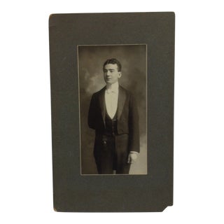 Circa 1890 "The Distinguished Gentleman" Mounted Antique Black & White Photograph For Sale