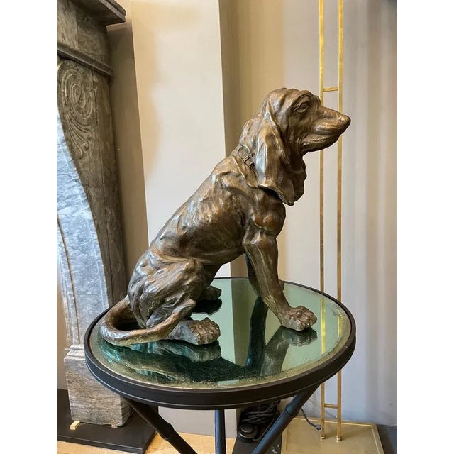 Vintage Dog Sculpture in Bronze, 1950 For Sale - Image 4 of 9