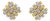 Garavelli 3.5 Ct Diamond Woven Square 18k Two-Tone Gold Clip-on Earrings, Pair For Sale
