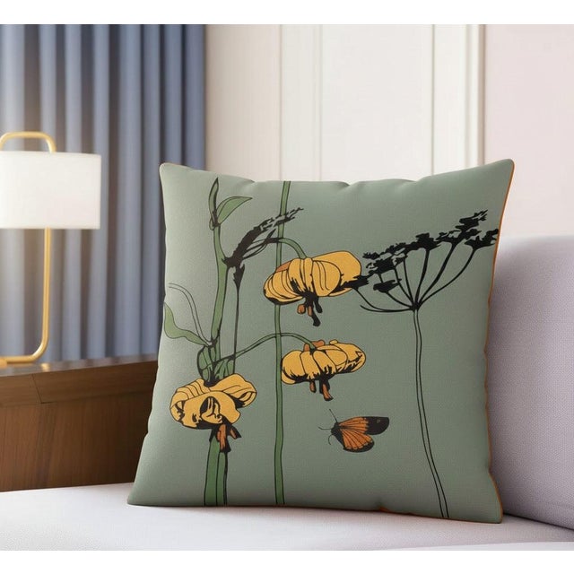 Exquisite Luxury Arts & Crafts Sofa Cushions – 1920s Design Cushion Cover With Insert For Sale - Image 4 of 5
