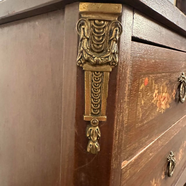 Late 19th Century Pair of Rococo-Style End Tables or Nightstands Hand Painted For Sale - Image 9 of 12