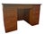 A substantial vintage double-pedestal executive desk crafted in warm-toned oak and oak veneer. Its compact 48-inch width...