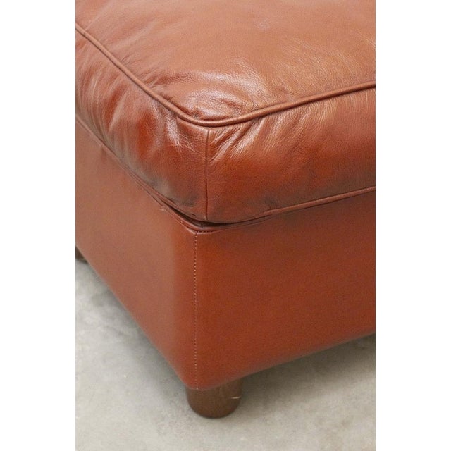 Set of Leather Armchair with Footstool For Sale - Image 14 of 17