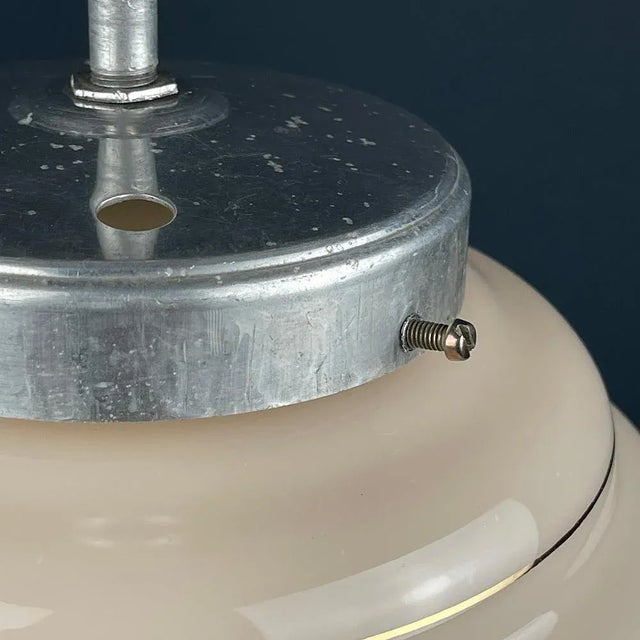 Vintage Pink Glass Pendant Lamp, Italy, 1950s For Sale - Image 4 of 13