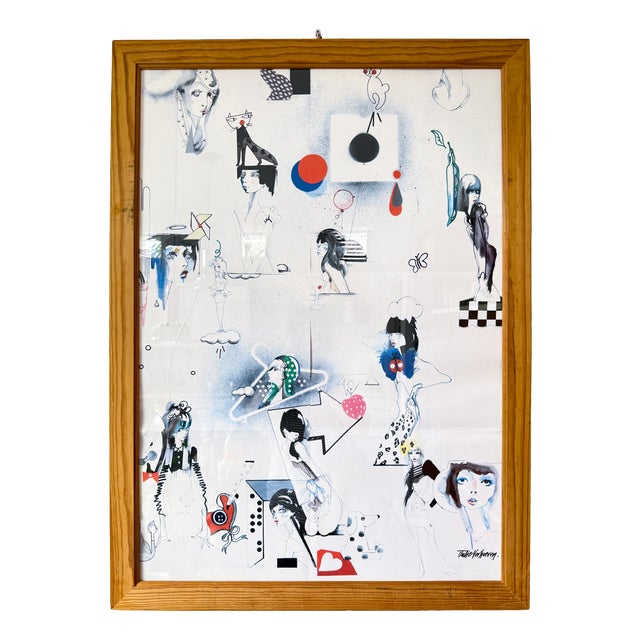 Julie Verhoeven Limited Edition Poster by Jaeger British Fashion Illustration for Boutique, 2010 For Sale