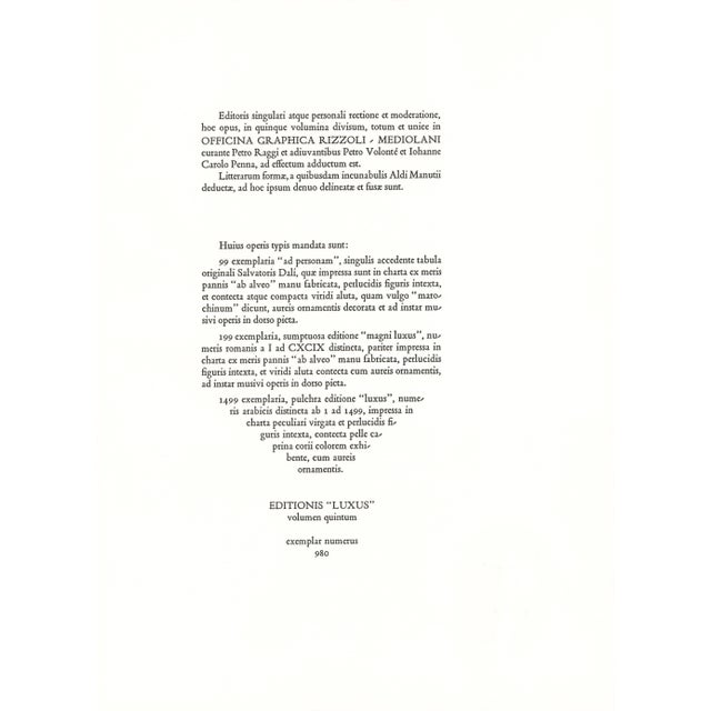 1968 Salvador Dalí Biblia Sacra Lithograph "Vanitas Vanitatum" (Vanity of Vanities) For Sale - Image 9 of 10