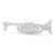 Contemporary 1980s Raymond Yard Diamond Platinum Trombone Pendant For Sale - Image 3 of 4