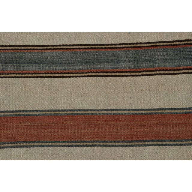1950s Vintage Afghani Tribal Kilim Rug With Stripes For Sale In New York - Image 6 of 7