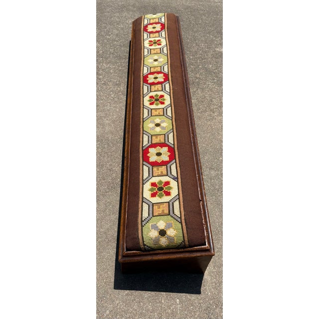 English Vintage Needlepoint Prayer Kneeler For Sale - Image 3 of 10