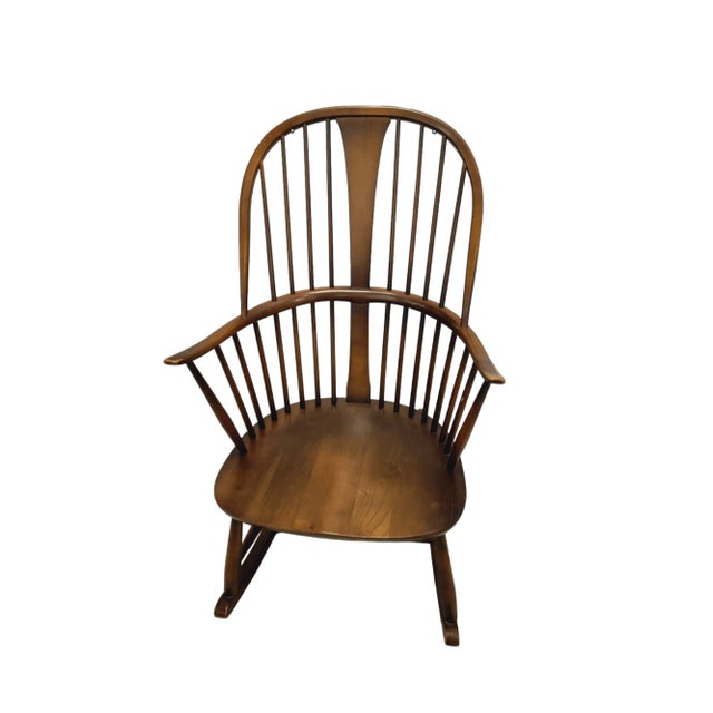 Mid-Century Modern Mid-Century Modern Rocking Chair attributed to Lucian Ercolani for Ercol For Sale - Image 3 of 7
