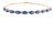 Blue Sapphire Tennis Bracelet With Diamonds for Wedding For Sale