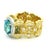 Stambolian 18k Gold Blue Zircon and Diamond Cocktail Ring, Size 8.75 For Sale - Image 14 of 14
