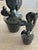 Modern Glazed Ceramic Potted Cactus Sculptures- Set of 2 For Sale - Image 3 of 7