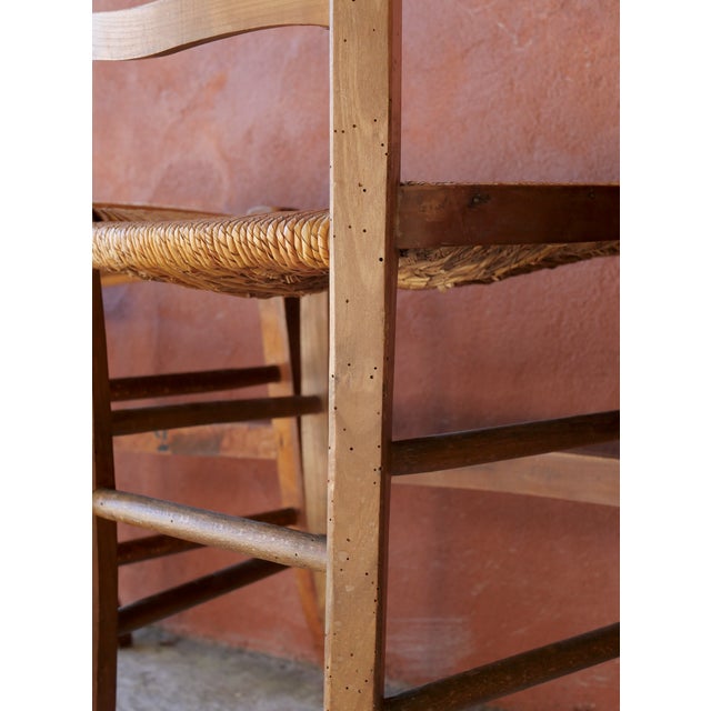 Vintage Mismatched Straw Chairs, 1950s, Set of 5 For Sale - Image 10 of 17