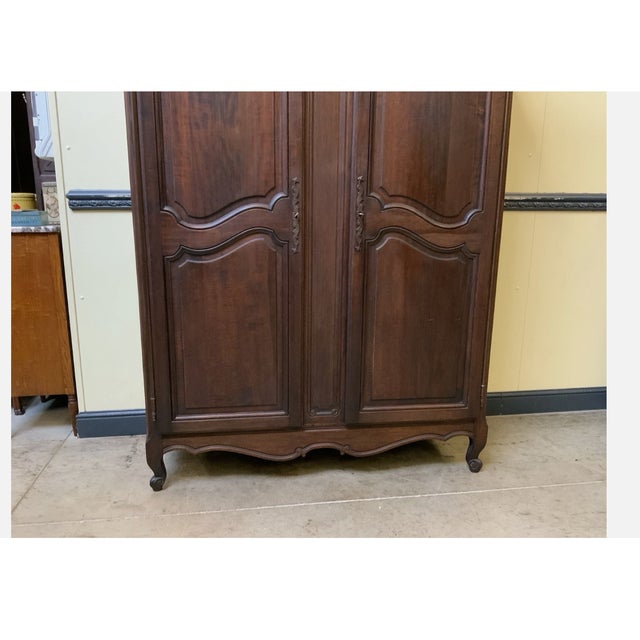 Brown Antique Art Nouveau Linen Cupboard, 1910 For Sale - Image 8 of 9