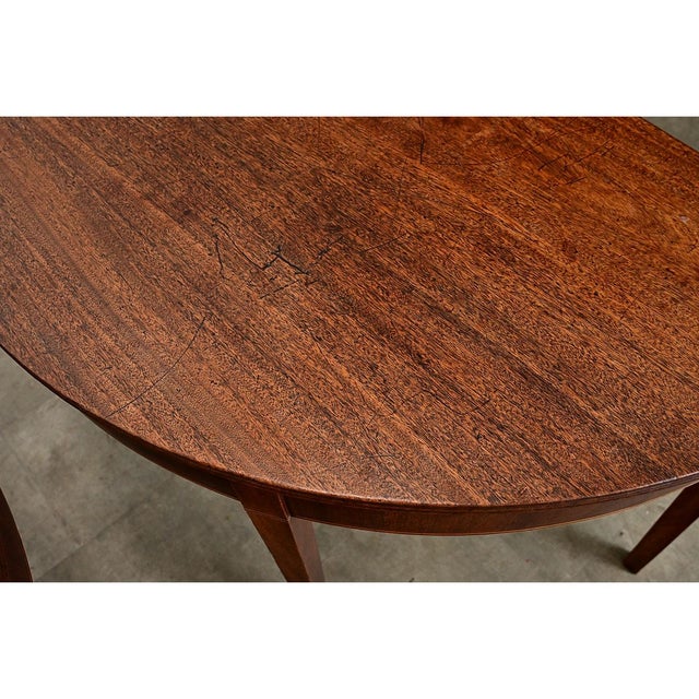 Brown Pair of 19th Century English Mahogany Console Tables For Sale - Image 8 of 17