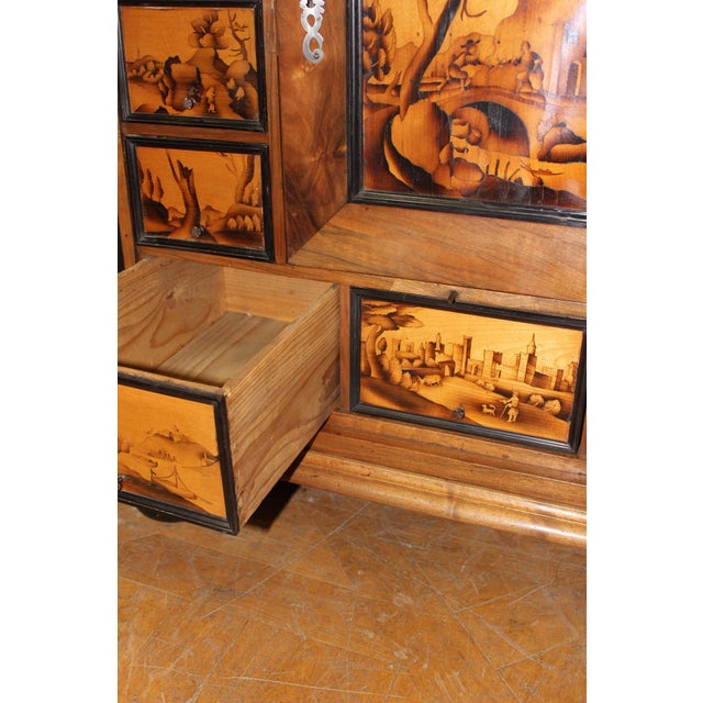 18th Century Swiss Walnut Cabinet with 17 Drawers For Sale - Image 12 of 18