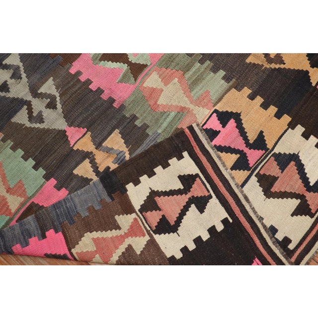 Tribal Turkish Kilim , 6'2'' X 10'2'' For Sale - Image 4 of 10