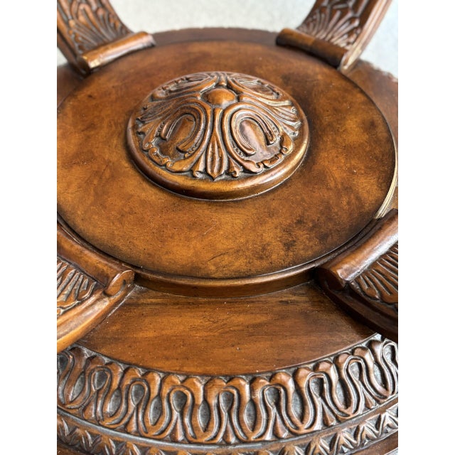 Wood Drexel Heritage Talavera Oval Cocktail/Coffee Table – Glass Top For Sale - Image 7 of 15